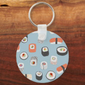 Sushi Nigiri Maki Roll Sleutelhanger (Voorkant)