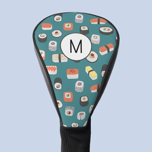 Sushi Nigiri Maki rolt Japanse voedselmonogram Golfheadcover