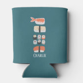 Sushi Nigiri Sashimi Maki Roll Custom Name Blikjeskoeler (Achterkant)