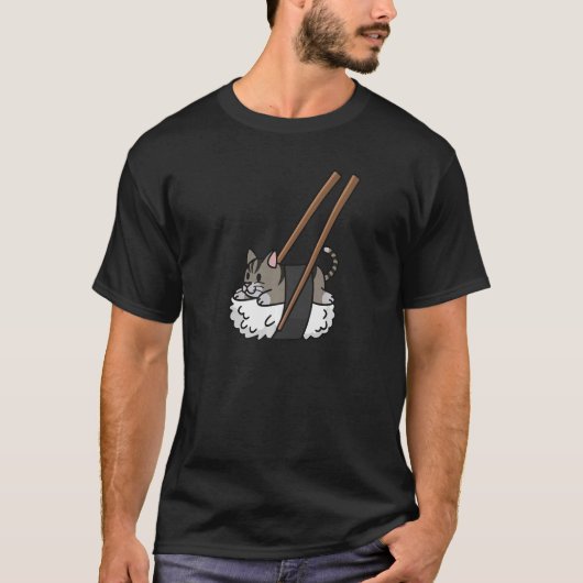 Sushi Nigiri Tabby Cat Pet T-shirt (Voorkant)