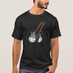 Sushi Nigiri Tabby Kat Huisdier T-shirt