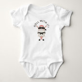 Sushi Ninja Baby Body, Grappig Ninja Baby Cadeau Romper (Voorkant)