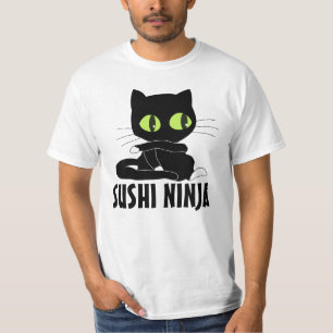 SUSHI NINJA CAT grappige T-shirts