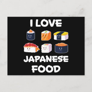 Sushi Noodles Anime Manga Funny Japan Otaku Outfit Briefkaart