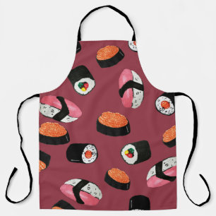 Sushi Onigiri Rolls: Naadloze illustratie Schort