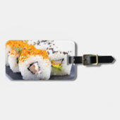 Sushi op een bord bagagelabel (Voorkant horizontaal)