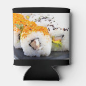 Sushi op een bord blikjeskoeler (Achterkant)