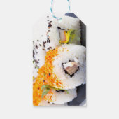 Sushi op een bord cadeaulabel (Achterkant)