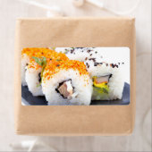 Sushi op een bord etiket (Insitu)