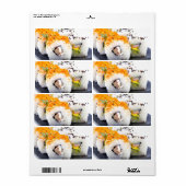 Sushi op een bord etiket (Full Sheet)