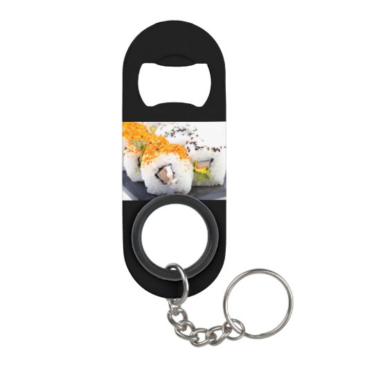 Sushi op een bord mini flessenopener (Achterkant)