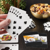 Sushi op een bord pokerkaarten (Insitu)
