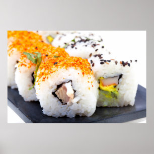 Sushi op een bord poster