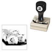 Sushi op een bord rubberstempel (Gestempeld)