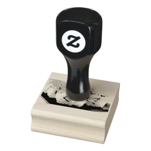 Sushi op een bord rubberstempel (Stempel)