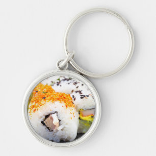 Sushi op een bord sleutelhanger