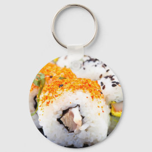 Sushi op een bord sleutelhanger