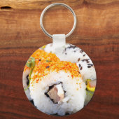Sushi op een bord sleutelhanger (Voorkant)