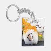 Sushi op een bord sleutelhanger (Voorkant Links)