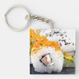Sushi op een bord sleutelhanger