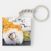 Sushi op een bord sleutelhanger (Achterkant)