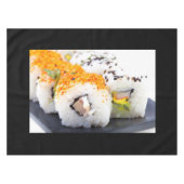 Sushi op een bord tafelkleed (Voorkant (Horizontaal))
