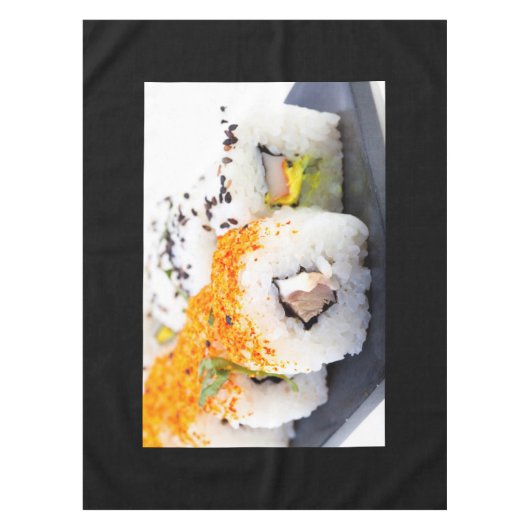 Sushi op een bord tafelkleed (Voorkant)