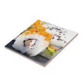 Sushi op een bord tegeltje (Zijkant)