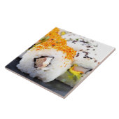 Sushi op een bord tegeltje (Zijkant)