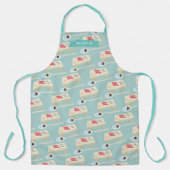 Sushi op Houten Board Patroon Mint Groen Schort (Voorkant)