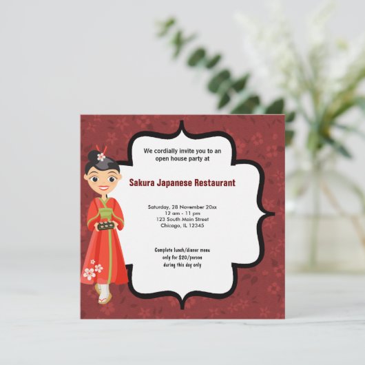 Sushi Open House Kaart (Staand voorkant)