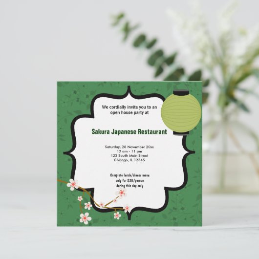 Sushi Open House Kaart (Staand voorkant)