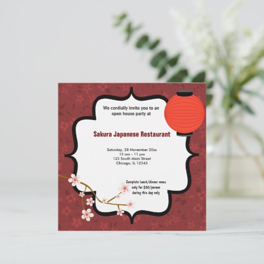 Sushi Open House Kaart (Staand voorkant)