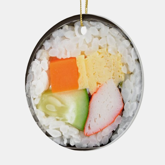 Sushi Ornament met bericht en datum op de rug (Links)