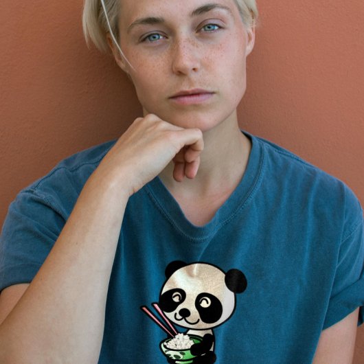 SUSHI PANDA BEER CUTE WOMENS T-SHIRTS