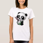 SUSHI PANDA BEER CUTE WOMENS T-SHIRTS (Voorkant)