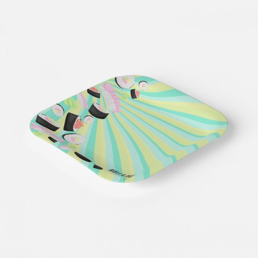 Sushi Papieren Bordje (Gebogen)