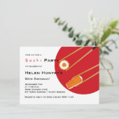 Sushi Party Aangepaste Uitnodiging (Staand voorkant)