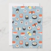 Sushi Party bedankpas Kaart (Achterkant)