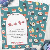 Sushi Party bedankpas Kaart