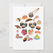 Sushi Party Birthday Invitation Kaart (Achterkant)