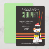 Sushi Party Cute Kawaii personaliseert Japans Kaart (Voorkant / Achterkant)