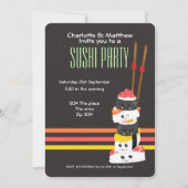 Sushi Party Cute Kawaii personaliseert Japans Kaart (Voorkant)