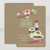 Sushi Party Easy to Personating Japans Geëerd Kaart (Voorkant / Achterkant)