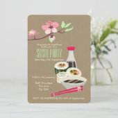 Sushi Party Easy to Personating Japans Geëerd Kaart (Staand voorkant)