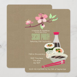 Sushi Party Easy to Personating Japans Geëerd Kaart