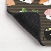 Sushi Party - Fun Sushi Characters Pattern Muismat (Hoek)