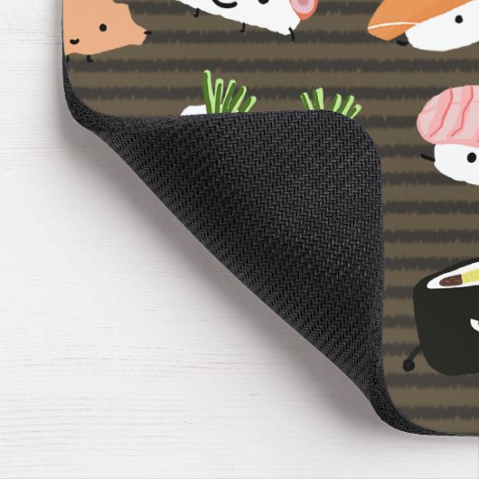 Sushi Party - Fun Sushi Characters Pattern Muismat (Hoek)