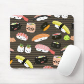 Sushi Party - Fun Sushi Characters Pattern Muismat (Met muis)
