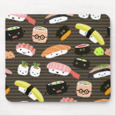 Sushi Party - Fun Sushi Characters Pattern Muismat (Voorkant)